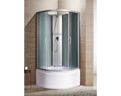 Душевая кабина River NARA Б/К 90х90 без крыши, матовое стекло, профиль хром матовый