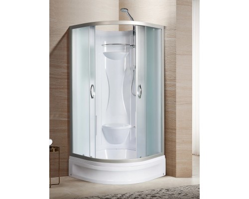 Душевая кабина River REIN Б/К 90х90 без крыши, матовое стекло, профиль хром матовый