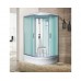 Душевая кабина River DESNA 100х80 матовое стекло, профиль хром матовый,левая
