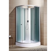 Душевая кабина River NARA LIGHT Б/К 90х90 без крыши. матовое стекло, профиль хром матовый