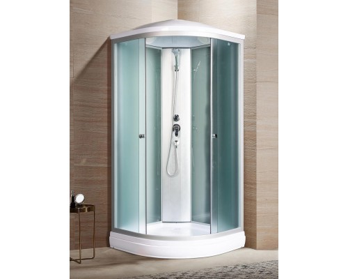 Душевая кабина River NARA LIGHT 100х100 матовое стекло, профиль хром матовый