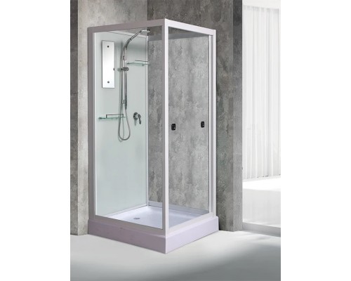 Душевая кабина River MOERO Б/К 80х80 без крыши, матовое стекло, профиль хром матовый