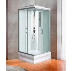 Душевая кабина River QUADRO Б/К 90х70 без крыши, матовое стекло, профиль хром матовый