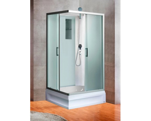 Душевая кабина River TEMZA 120х120 матовое стекло, профиль хром матовый
