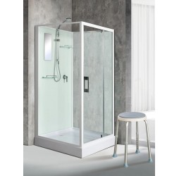 Душевая кабина River TANA Б/К 100х100 без крыши матовое стекло, профиль хром матовый