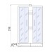 Душевая кабина River NARA Б/К 100х100 без крыши, матовое стекло, профиль хром матовый