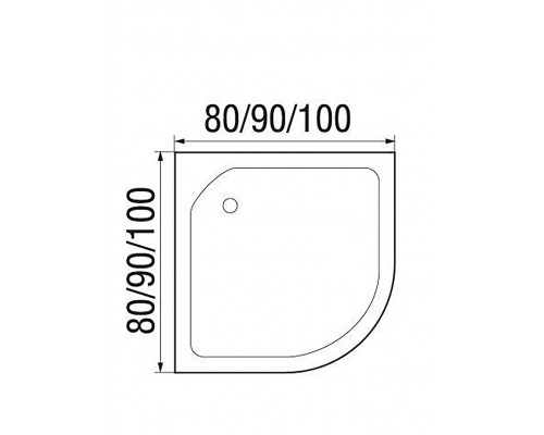 Душевая кабина River NARA Б/К 100х100 без крыши, матовое стекло, профиль хром матовый