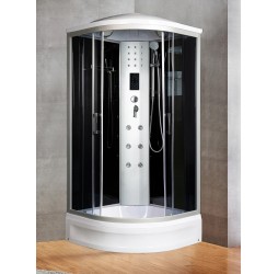 Душевая кабина River DUNAY 80х80 тонированное стекло, профиль хром матовый