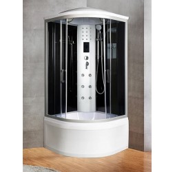 Душевая кабина River DUNAY 80х80 тонированное стекло, профиль хром матовый