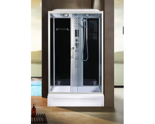 Душевая кабина River VITIM 120х80 тонированное стекло, профиль хром матовый