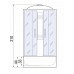 Душевая кабина River NARA LIGHT 90х90 матовое стекло, профиль хром матовый
