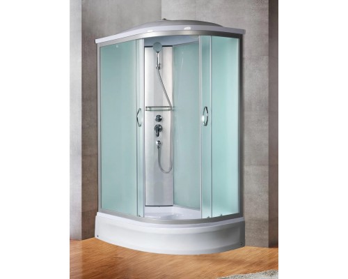 Душевая кабина River NARA 100х80 матовое стекло, профиль хром матовый, левая