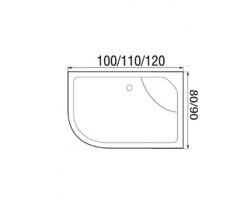 Душевая кабина River NARA 120х90 матовое стекло, профиль хром матовый, правая