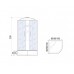 Душевая кабина River DESNA XL 100х100 матовое стекло, профиль хром матовый
