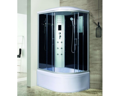 Душевая кабина River DUNAY XL 120х90 тонированное стекло, профиль хром матовый, левая