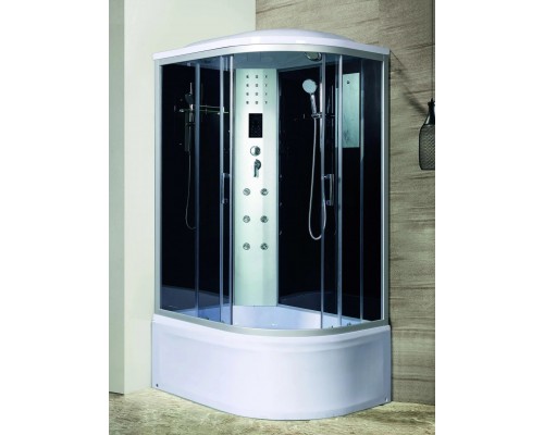 Душевая кабина River DUNAY XL 120х80 тонированное стекло, профиль хром матовый, левая