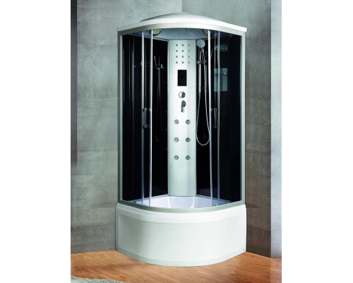 Душевая кабина River DUNAY XL 90х90 тонированное стекло, профиль хром матовый