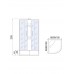 Душевая кабина River NARA Б/К XL 90х90 без крыши, матовое стекло, профиль хром матовый