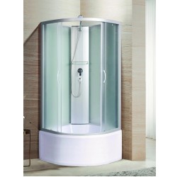 Душевая кабина River NARA Б/К XL 80х80 без крыши, матовое стекло, профиль хром матовый