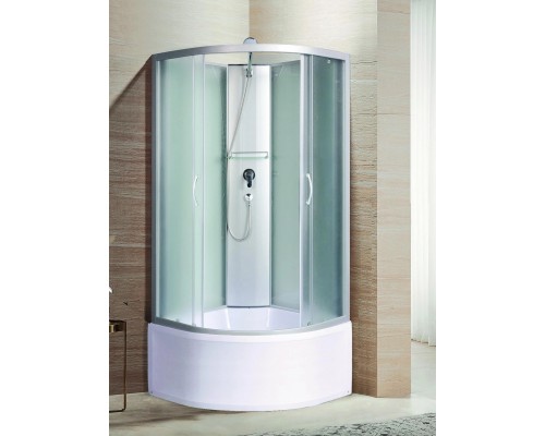 Душевая кабина River NARA Б/К XL 80х80 без крыши, матовое стекло, профиль хром матовый