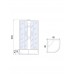 Душевая кабина River NARA Б/К XL 80х80 без крыши, матовое стекло, профиль хром матовый