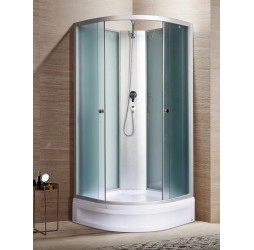 Душевая кабина River NARA LIGHT XL Б/К 80х80 без крыши, матовое стекло, профиль хром матовый