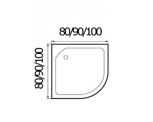 Душевая кабина River NARA LIGHT XL 90х90 матовое стекло, профиль хром матовый