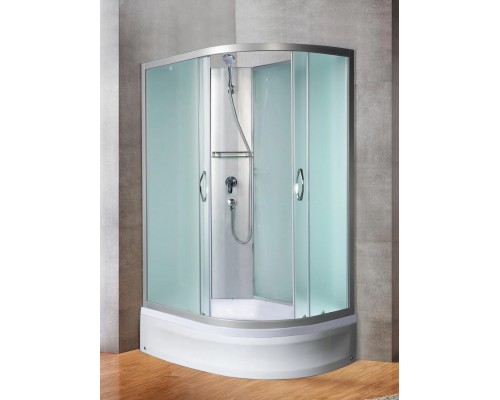 Душевая кабина River NARA Б/К 100х80 без крыши, матовое стекло, профиль хром матовый, левая