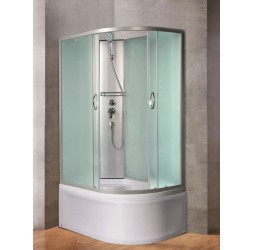 Душевая кабина River NARA Б/К XL 100х80 без крыши, матовое стекло, профиль хром матовый, левая