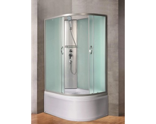 Душевая кабина River NARA Б/К XL 100х80 без крыши, матовое стекло, профиль хром матовый, левая