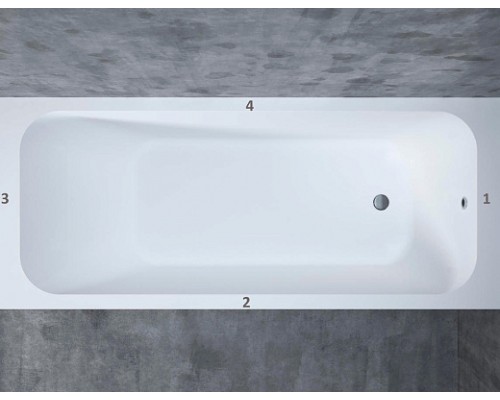 Ванна встраиваемая Salini S-Sense Матовое ORLANDA 1800x800мм I 102012M
