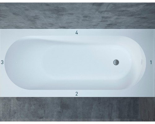 Ванна встраиваемая Salini S-Stone Матовое ORNELLA 1690x700мм I 102423M