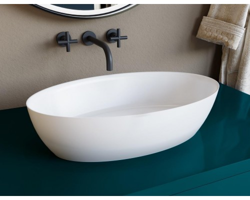 Раковина накладная Salini S-Stone Матовое ALDA  580x350мм I 110621M