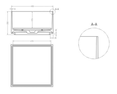 Раковина накладная Salini S-Stone Матовое ARMONIA 450x450мм I 130522M