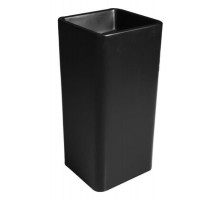 Умывальник напольный без перелива Santi Line SL-4013MB 405x405x840 без отверстия под смеситель чёрный матовый