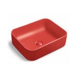 Умывальник накладной Santi Line SL-1051MR 500*400*135 красный матовый