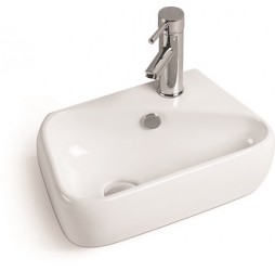 Умывальник накладной / подвесной Santi Line SL-2017L 450*275*150 белый глянец