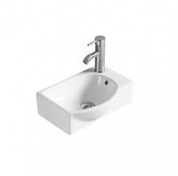 Умывальник накладной / подвесной Santi Line SL-2018L 405*280*140 белый глянец