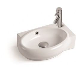 Умывальник накладной / подвесной Santi Line SL-2022L 425*285*150 белый глянец