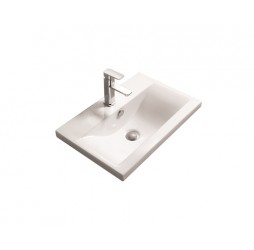 Умывальник врезной сверху столешницы Santi Line SL-2101 (90) 910*395*185 белый глянец