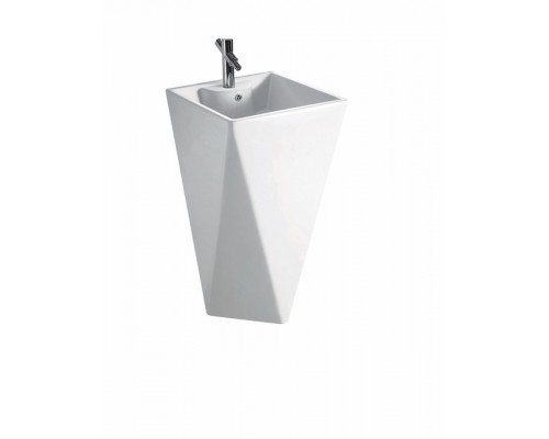 Умывальник напольный с переливом Santi Line SL-4009 495*485*855 белый глянец