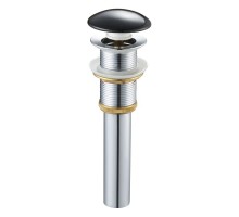 Латунный донный клапан без перелива, черный I SantiLine  SL-104