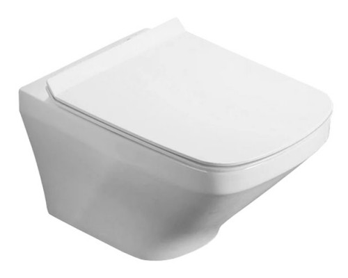 Унитаз напольный безободковый Santi Line SL-5010 сиденье Duroplast, микролифт, белый глянец