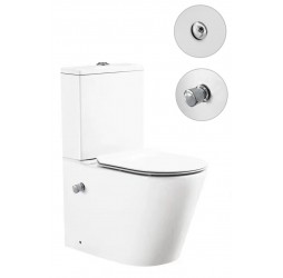 Напольный унитаз SantiLine SL-5014SM-BD со встроенным смесителем и функцией биде + крышка