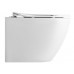 Унитаз подвесной безободковый с закрытым дном Tornado Santi Line SL-5025Z сиденье Duroplast, микролифт, белый глянец