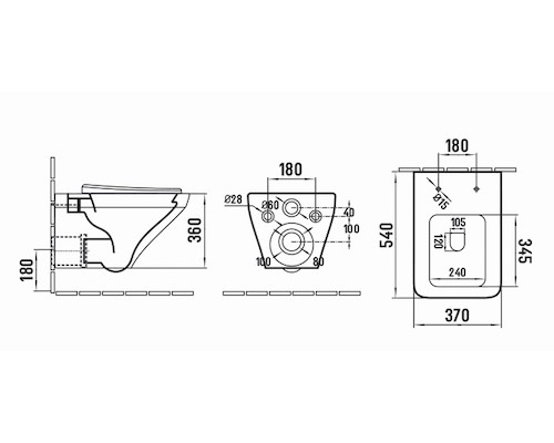Унитаз напольный безободковый Santi Line SL-5010 сиденье Duroplast, микролифт, белый глянец