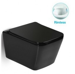 Унитаз напольный безободковый Santi Line SL-5010 сиденье Duroplast, микролифт, белый глянец