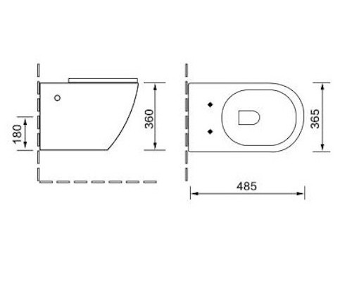 Унитаз напольный безободковый Santi Line SL-5010 сиденье Duroplast, микролифт, белый глянец