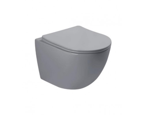 Унитаз напольный безободковый Santi Line SL-5010 сиденье Duroplast, микролифт, белый глянец