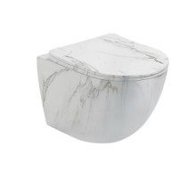 Унитаз подвесной безободковый Santi Line SL-5005MRB сиденье Duroplast, микролифт, мрамор Унитаз подвесной безободковый Santi Line SL-5005MRB сиденье Duroplast, микролифт, мрамор